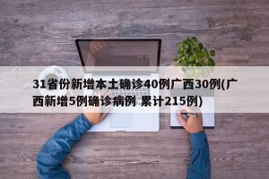 31省份新增本土确诊40例广西30例(广西新增5例确诊病例 累计215例)