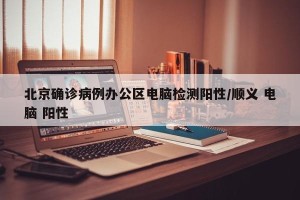 北京确诊病例办公区电脑检测阳性/顺义 电脑 阳性